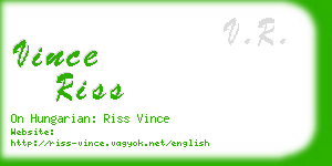 vince riss business card